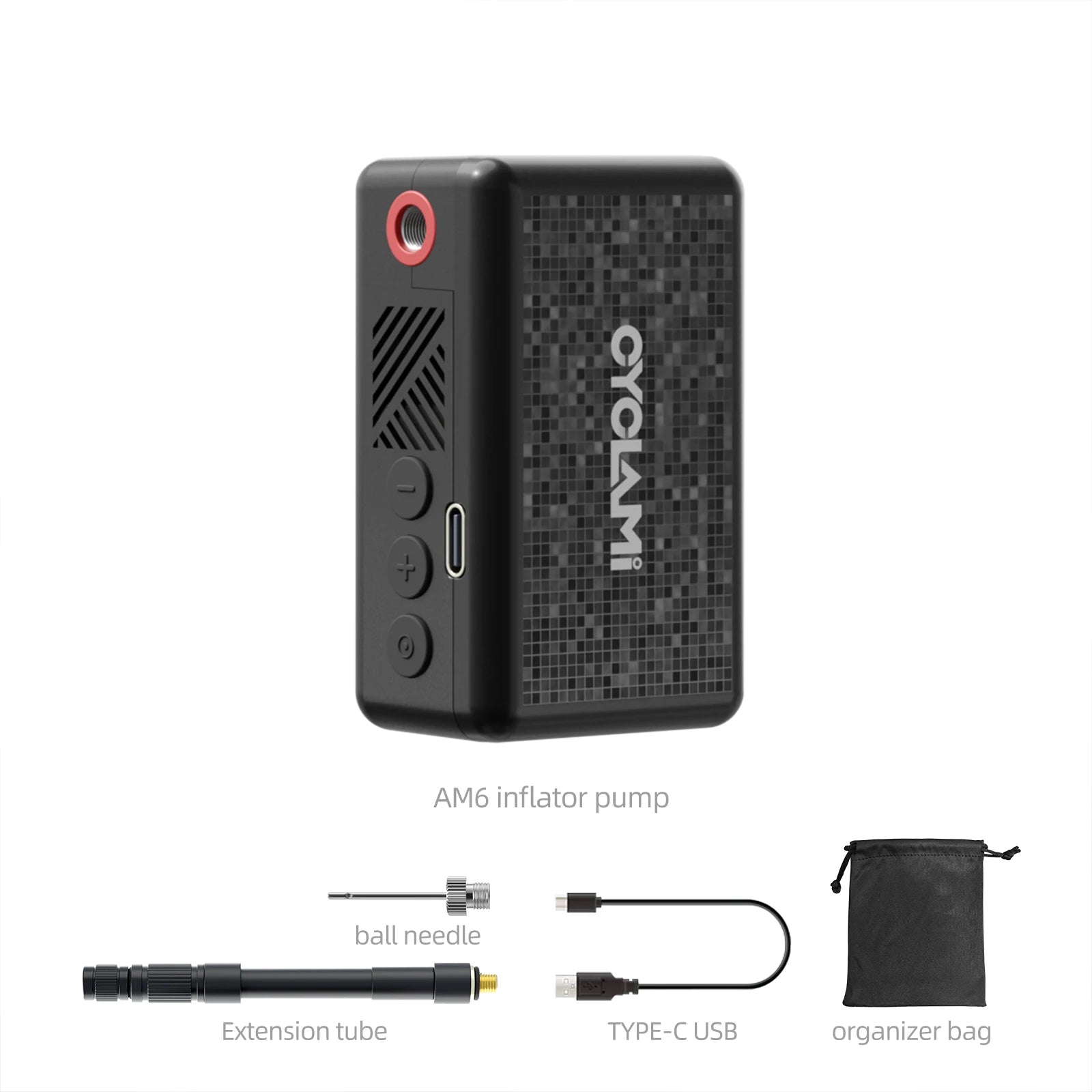 CYCLAMI AM6 Portable Pocket Electric Bike Pump – 130 PSI | Preset Pressure | MTB & Road Bike
