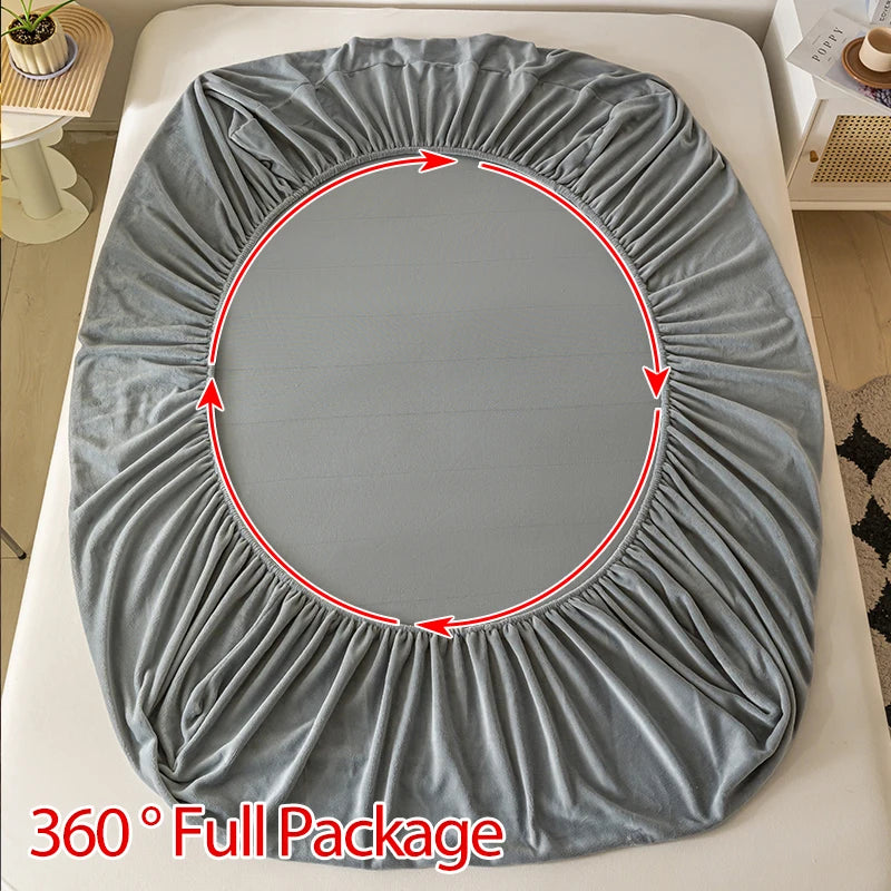 Velvet Thermal Mattress Cover – Plush Winter Bed Cover in Multiple Sizes