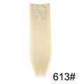 WIGSIN 24-Inch Synthetic Clip-In Hair Extensions – Long Straight | 6 Pcs 16 Clips | 20+ Colors | Heat Resistant
