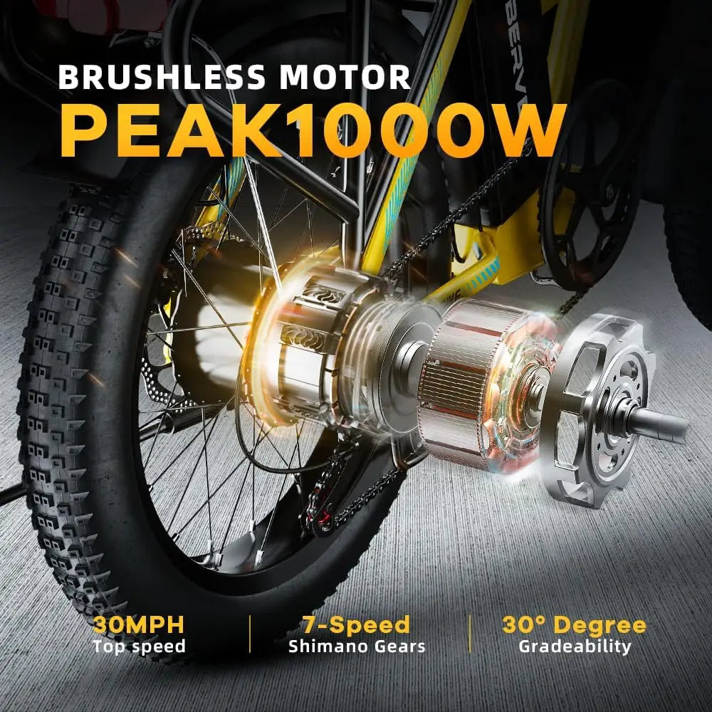 Cybervelo Foldable Fat Tire Electric Bike – 1000W