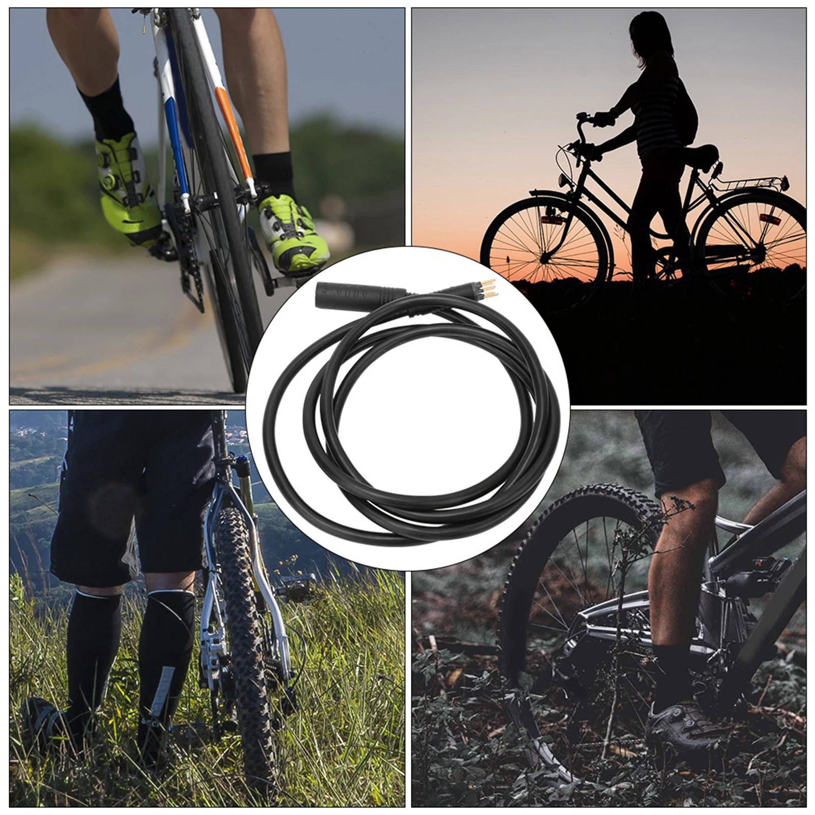 9-Pin E-Bike Motor Extension Cable – Waterproof | Female to Male | 600mm, 1300mm & 1600mm