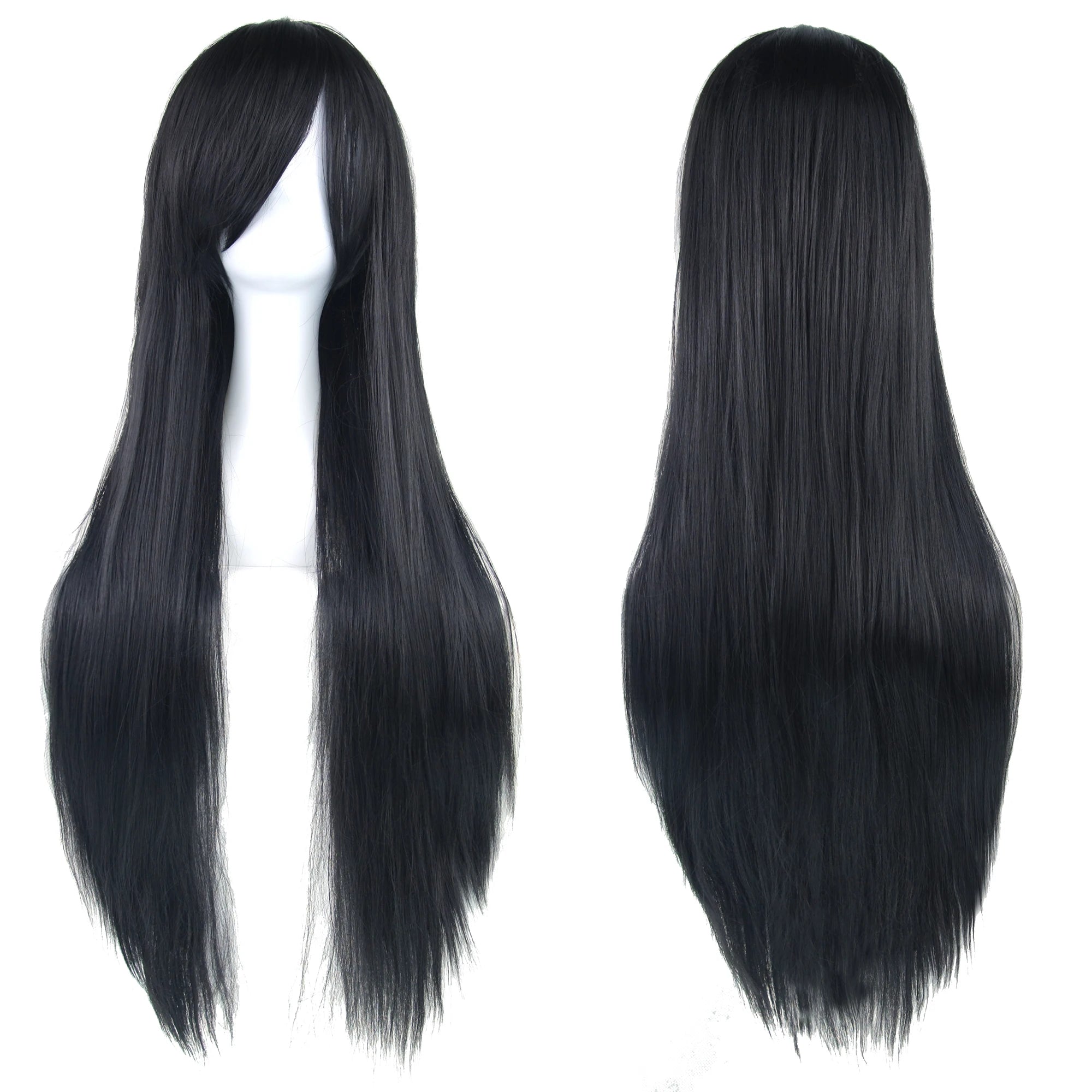 32" Long Straight Cosplay Wig – Heat Resistant Synthetic Hair, 120% Density | 36 Colors | Anime, Halloween & Party