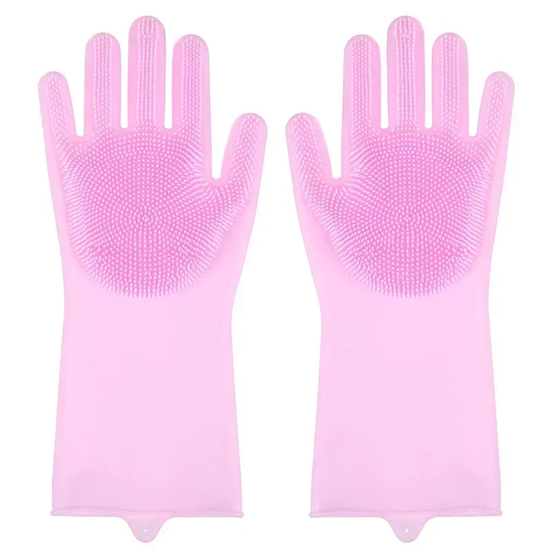 Pet Grooming Silicone Glove – 3,000+ Pin Brush Heads | Hair Removal & Massage | Dogs, Cats & More | Pink, Blue, Green, Purple & Grey