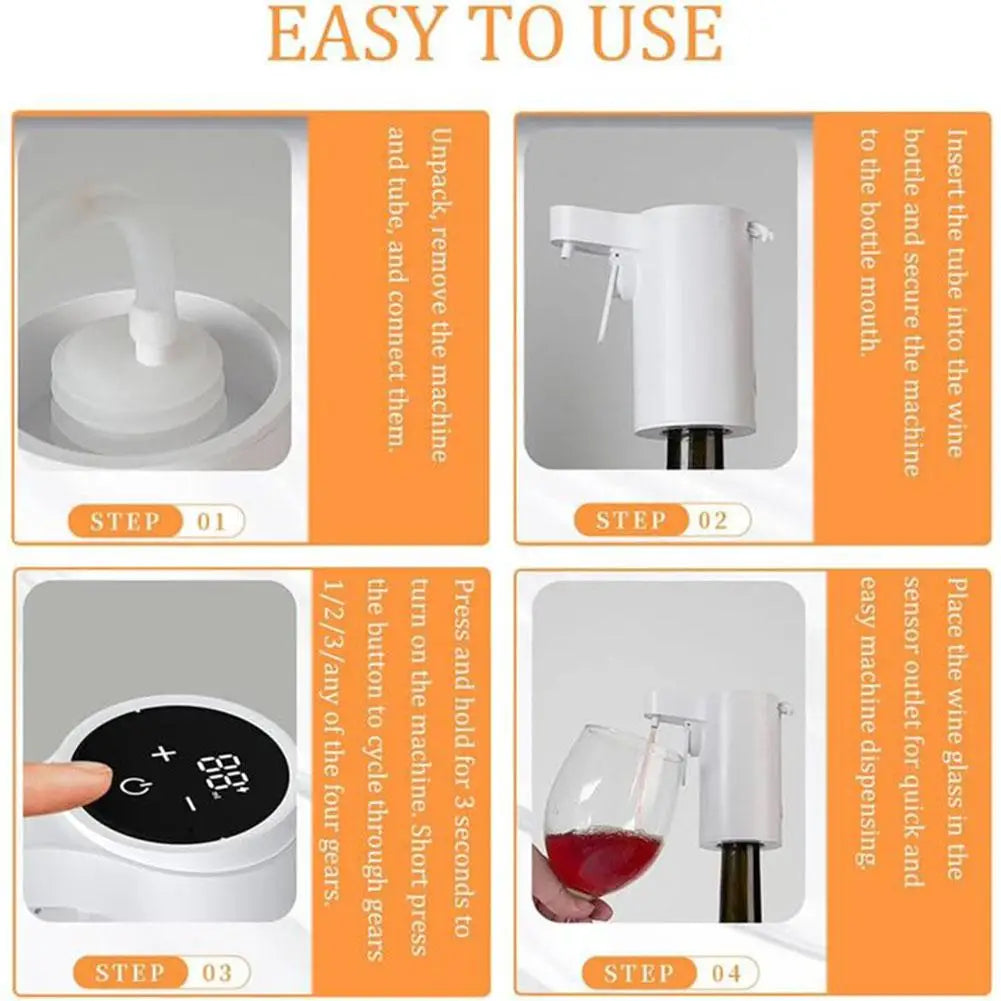 USB Rechargeable Automatic Wine Dispenser – Touch Control