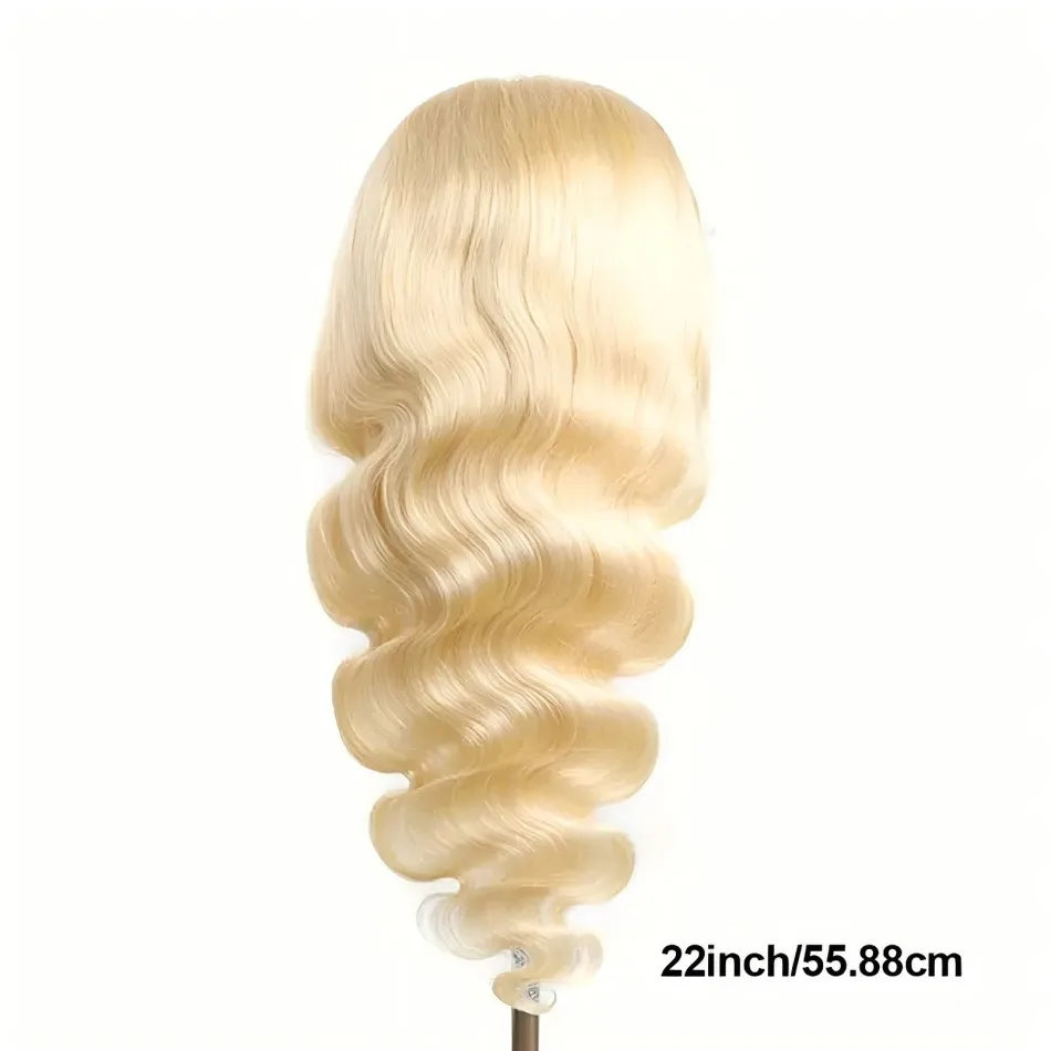 613 Blonde Body Wave Human Hair Lace Front Wig – 13x4 & 13x6 HD Lace | 180% & 220% Density | 18–38 Inches