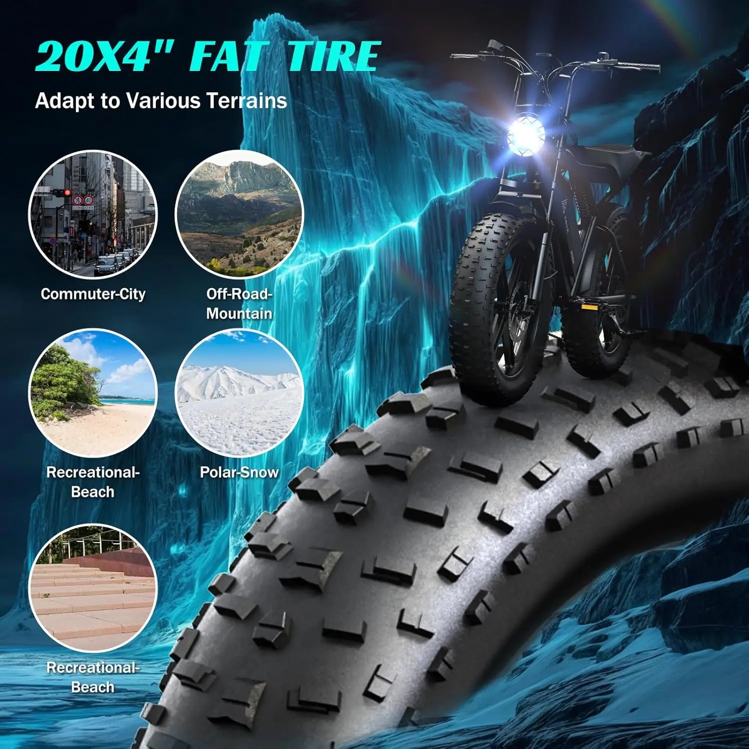 TST R002S 1500W Fat Tire Electric Bike – 28 MPH, 48V 15Ah Battery