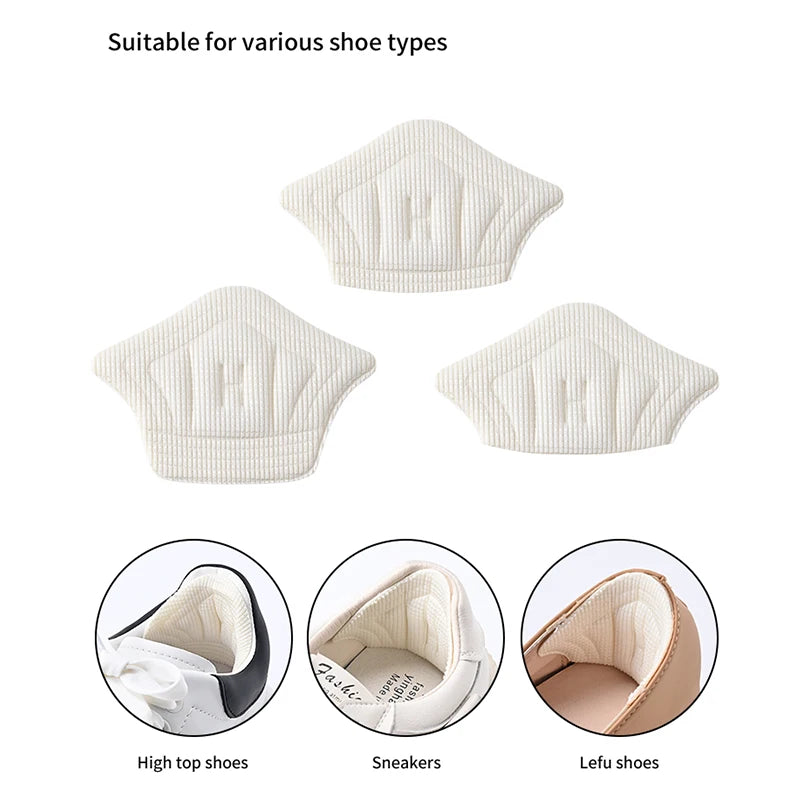 Memory Foam Heel Pad Insoles – Self-Adhesive, Trimmable, 4mm & 8mm | Black & Beige | 3, 6 or 30 Pairs