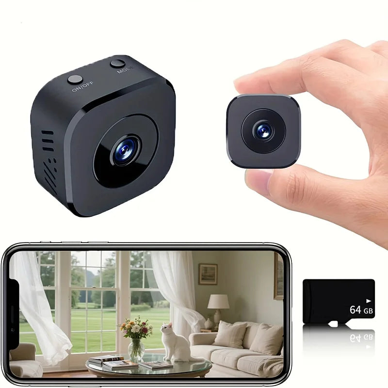 Mini 4K WiFi Security Camera – Night Vision, Two-Way Audio & Magnetic Mount