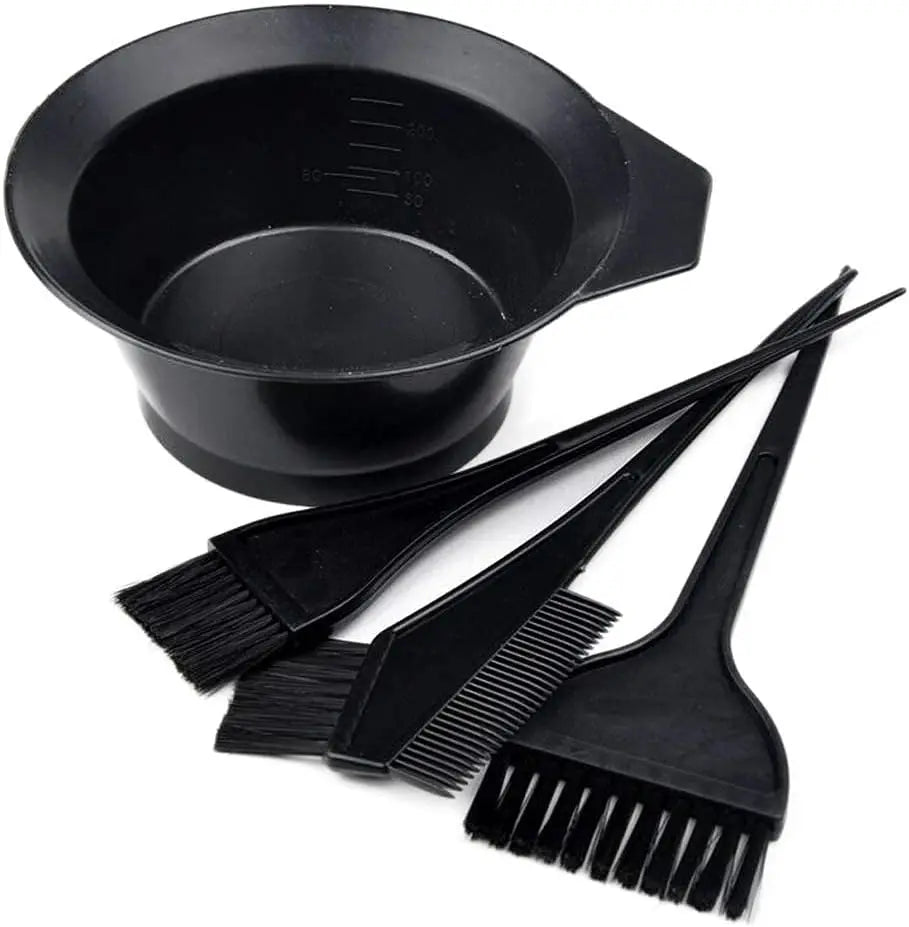 4-Piece Hair Coloring Tool Kit – Brushes & Dye Accessories