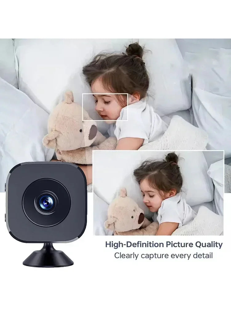 Mini 4K WiFi Security Camera – Night Vision, Two-Way Audio & Magnetic Mount