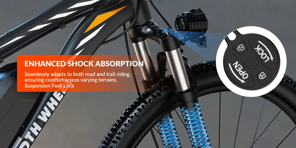 5TH WHEEL AB17 Electric Bike – 700W Peak Motor, Front Suspension