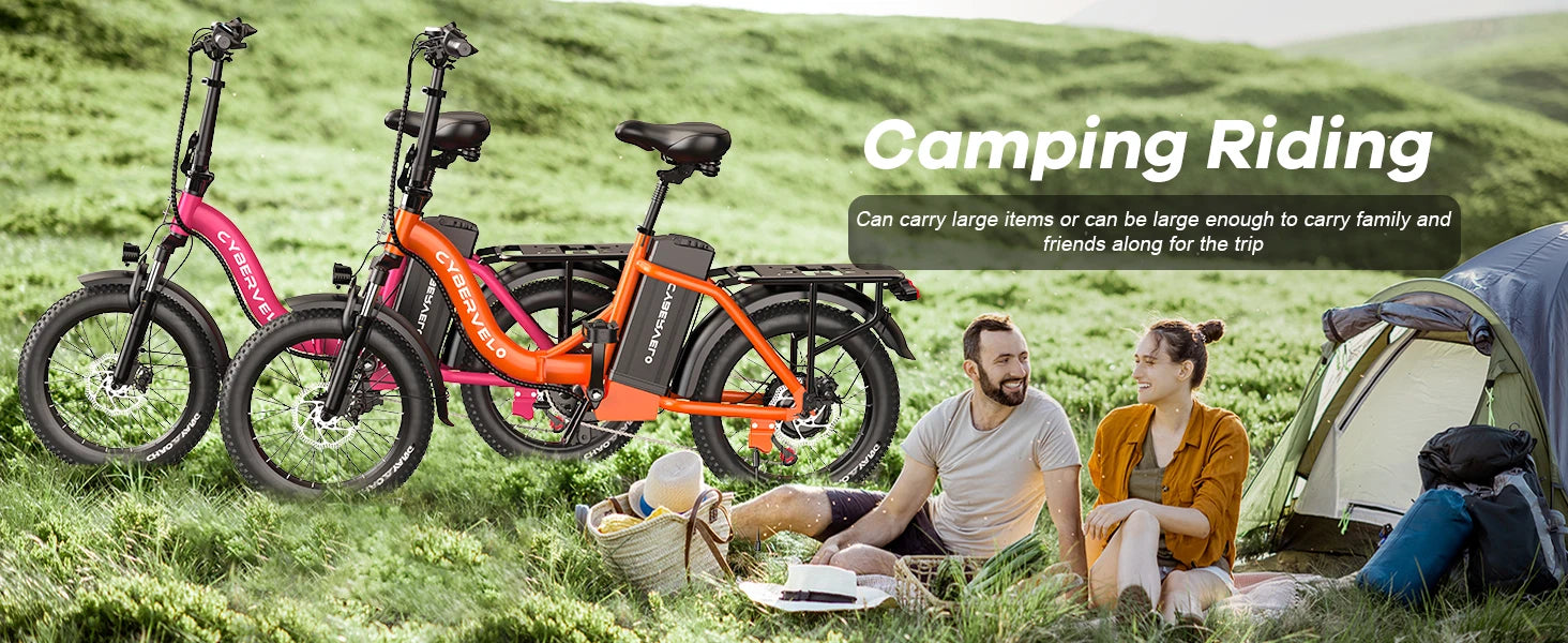 Cybervelo Foldable Fat Tire Electric Bike – 1000W