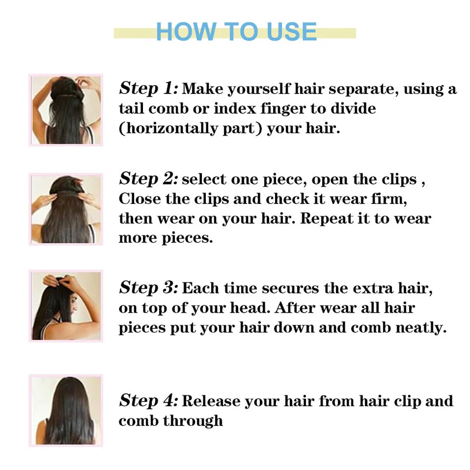Brazilian Remy Kinky Straight Clip-In Hair Extensions – 100% Human Hair | Natural Color | 120g & 240g | 14"-26"