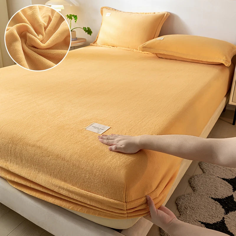 Velvet Thermal Mattress Cover – Plush Winter Bed Cover in Multiple Sizes