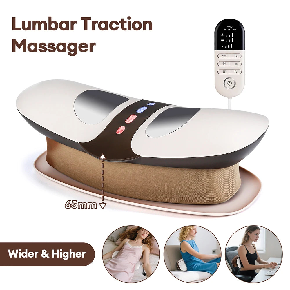 Electric Lumbar Vibration Massager – Adjustable Back Support