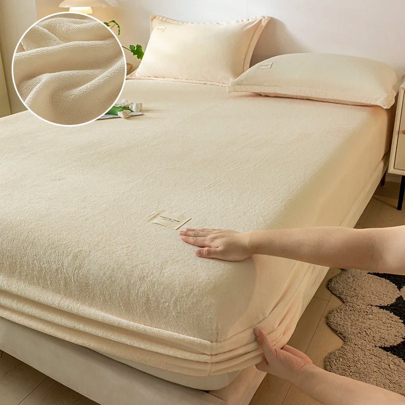 Velvet Thermal Mattress Cover – Plush Winter Bed Cover in Multiple Sizes