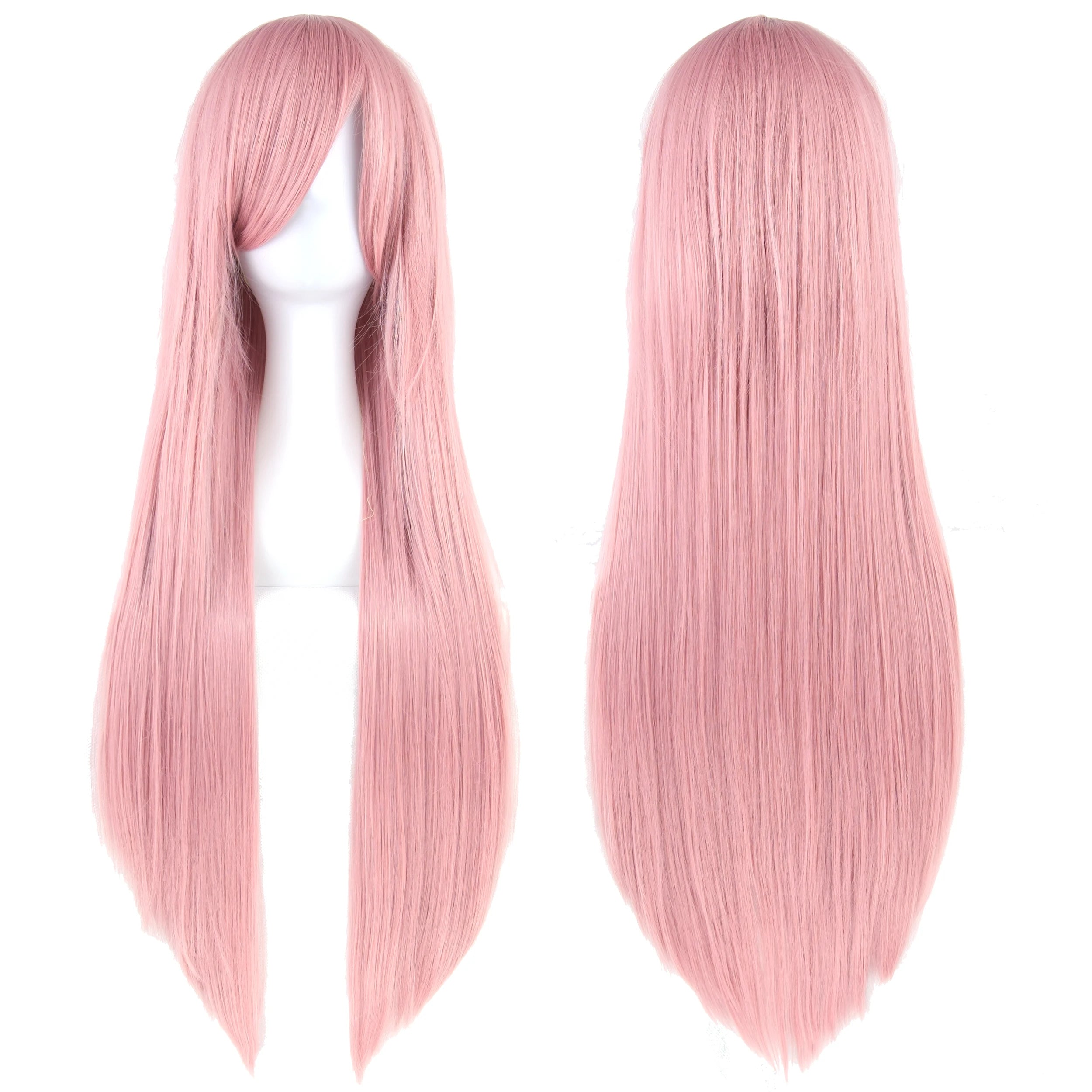 32" Long Straight Cosplay Wig – Heat Resistant Synthetic Hair, 120% Density | 36 Colors | Anime, Halloween & Party