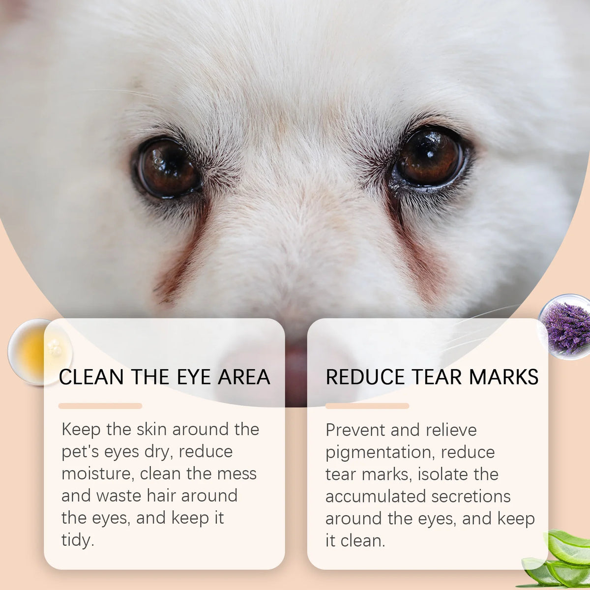 Pet Tear Stain Cleansing Balm for Dogs