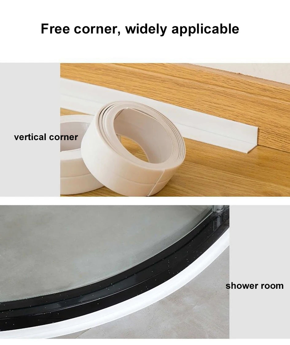 Waterproof Caulk Sealing Tape – Self-Adhesive PVC Strip for Bathroom, Kitchen & Toilet