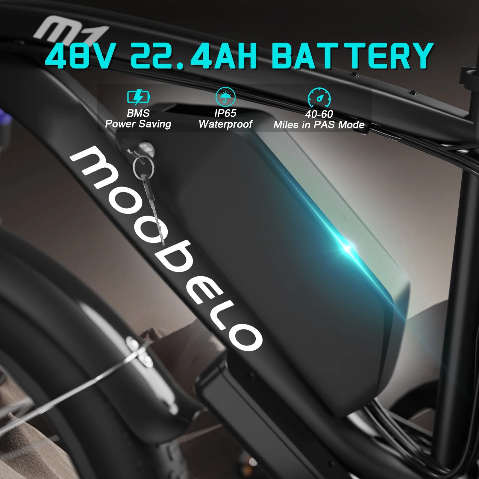 EOEOTWO 26" Fat Tire Electric Bike for Adults, 1000W Motor 1500W Peak, 48V 15Ah Battery, 34 MPH Max Speed, Up to 60 Miles Long Range