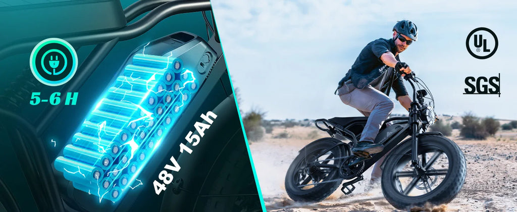 TST R002S 1500W Fat Tire Electric Bike – 28 MPH, 48V 15Ah Battery