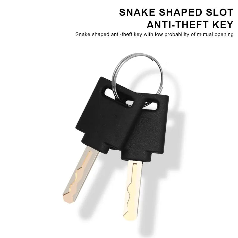 RIDERACE Bicycle Chain Lock – Anti-Theft | 95cm | Zinc Alloy | 2 Keys | Orange & Black