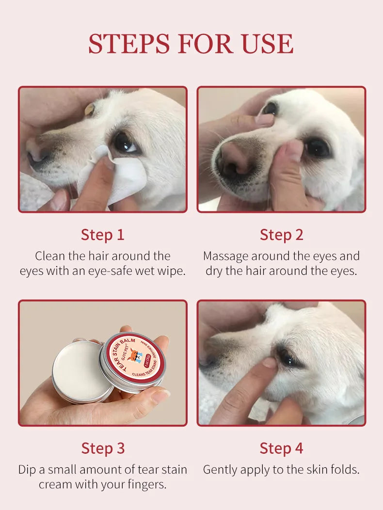 Pet Tear Stain Cleansing Balm for Dogs & Cats