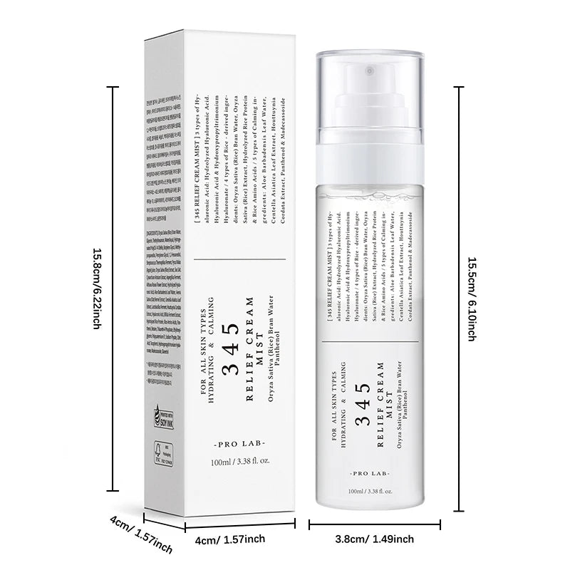 345 Korean Skincare – Moisturizing Face Cream, Eye Cream & Toner