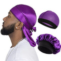 Silky Durag Wave Cap & Satin Bonnet – Long Tail | Unisex | 7 Colors | One Size