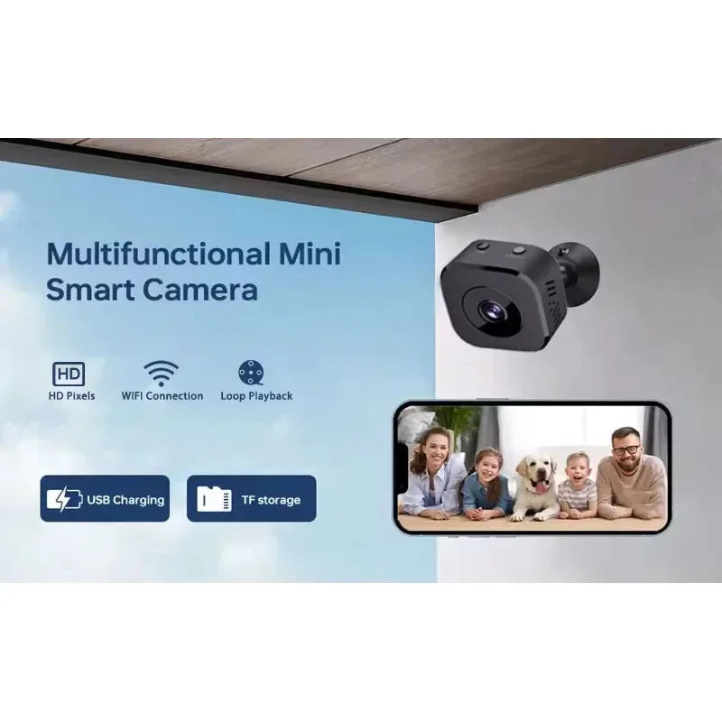 Mini 4K WiFi Security Camera – Night Vision, Two-Way Audio & Magnetic Mount
