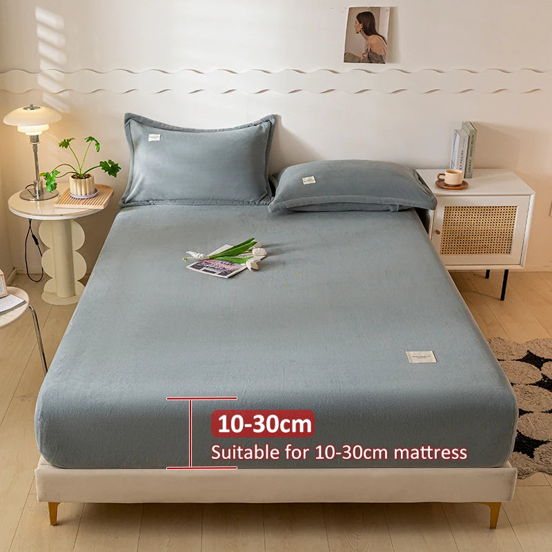 Velvet Thermal Mattress Cover – Plush Winter Bed Cover in Multiple Sizes