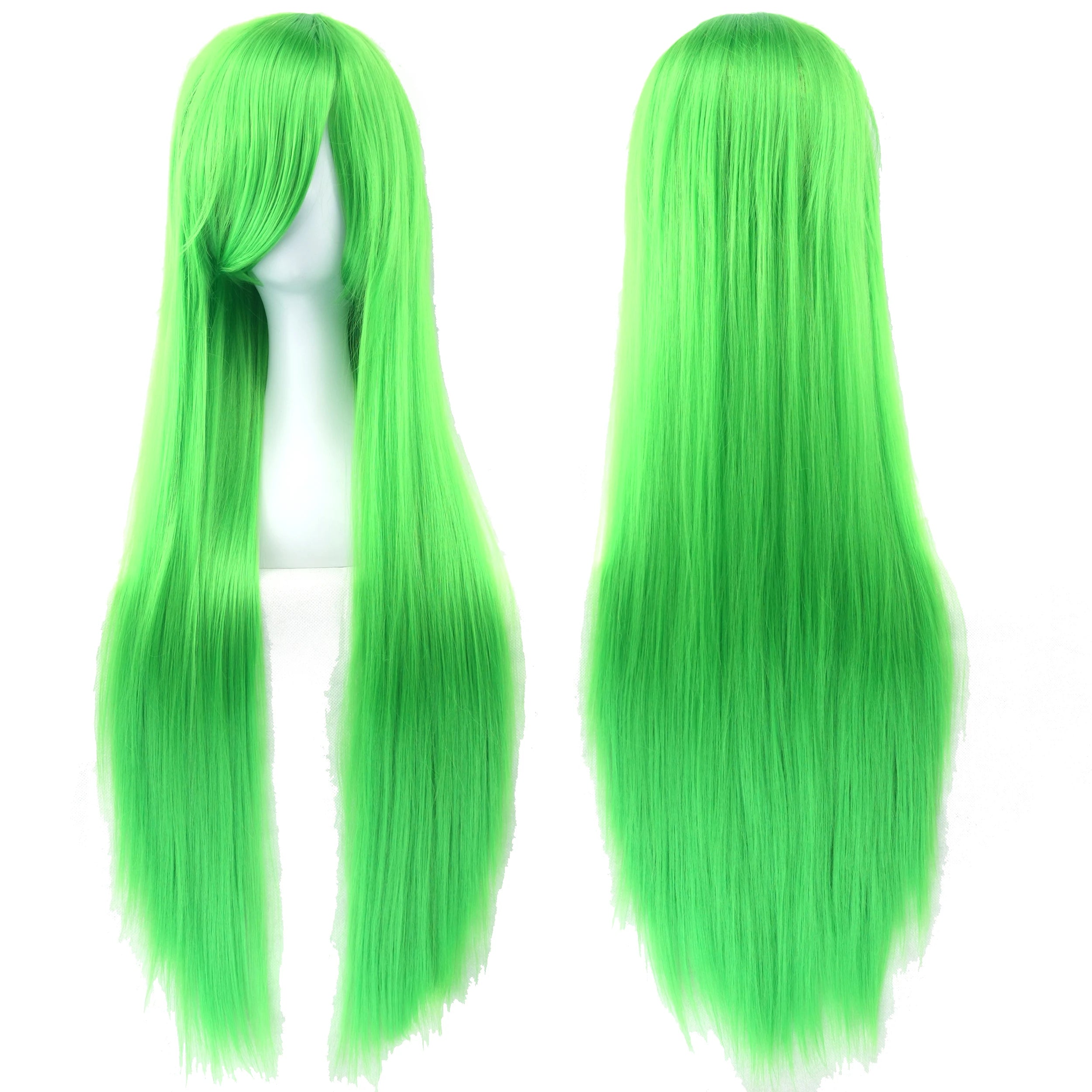 32" Long Straight Cosplay Wig – Heat Resistant Synthetic Hair, 120% Density | 36 Colors | Anime, Halloween & Party