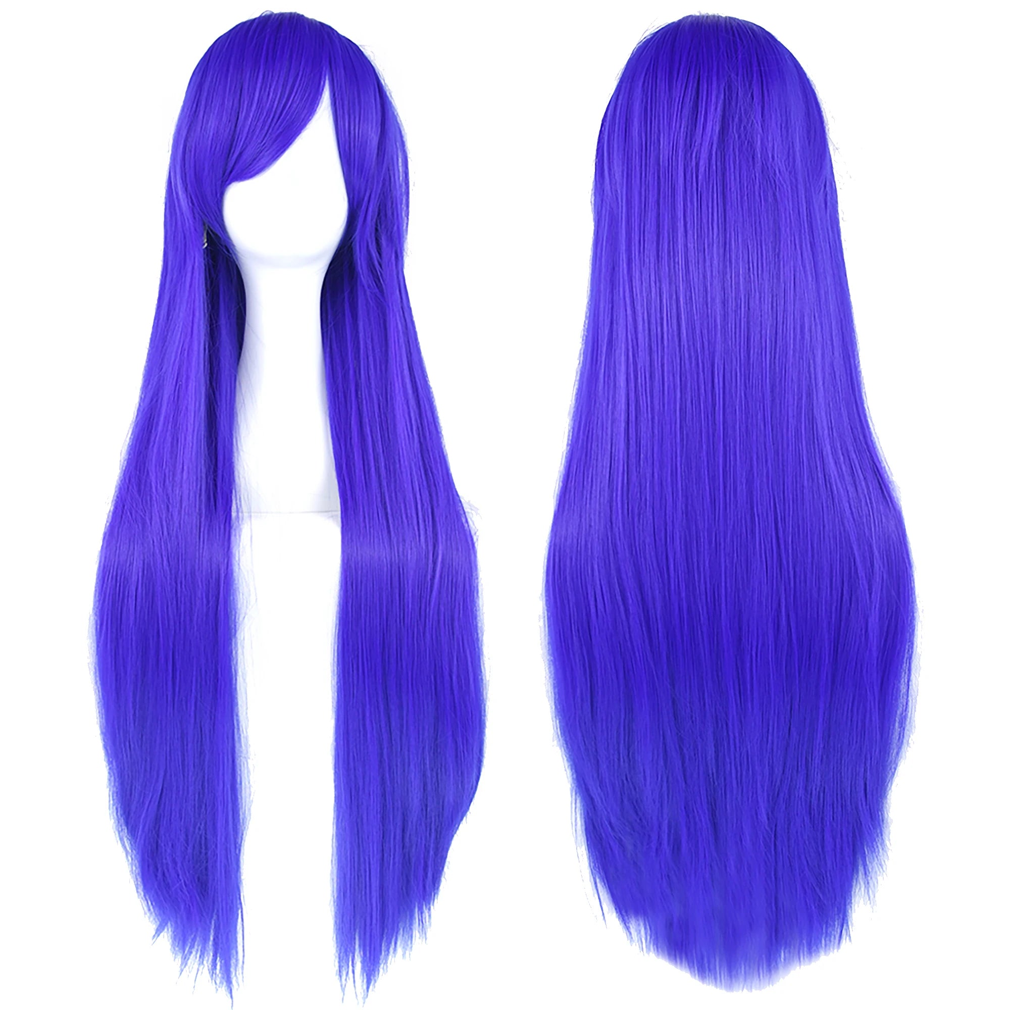 32" Long Straight Cosplay Wig – Heat Resistant Synthetic Hair, 120% Density | 36 Colors | Anime, Halloween & Party