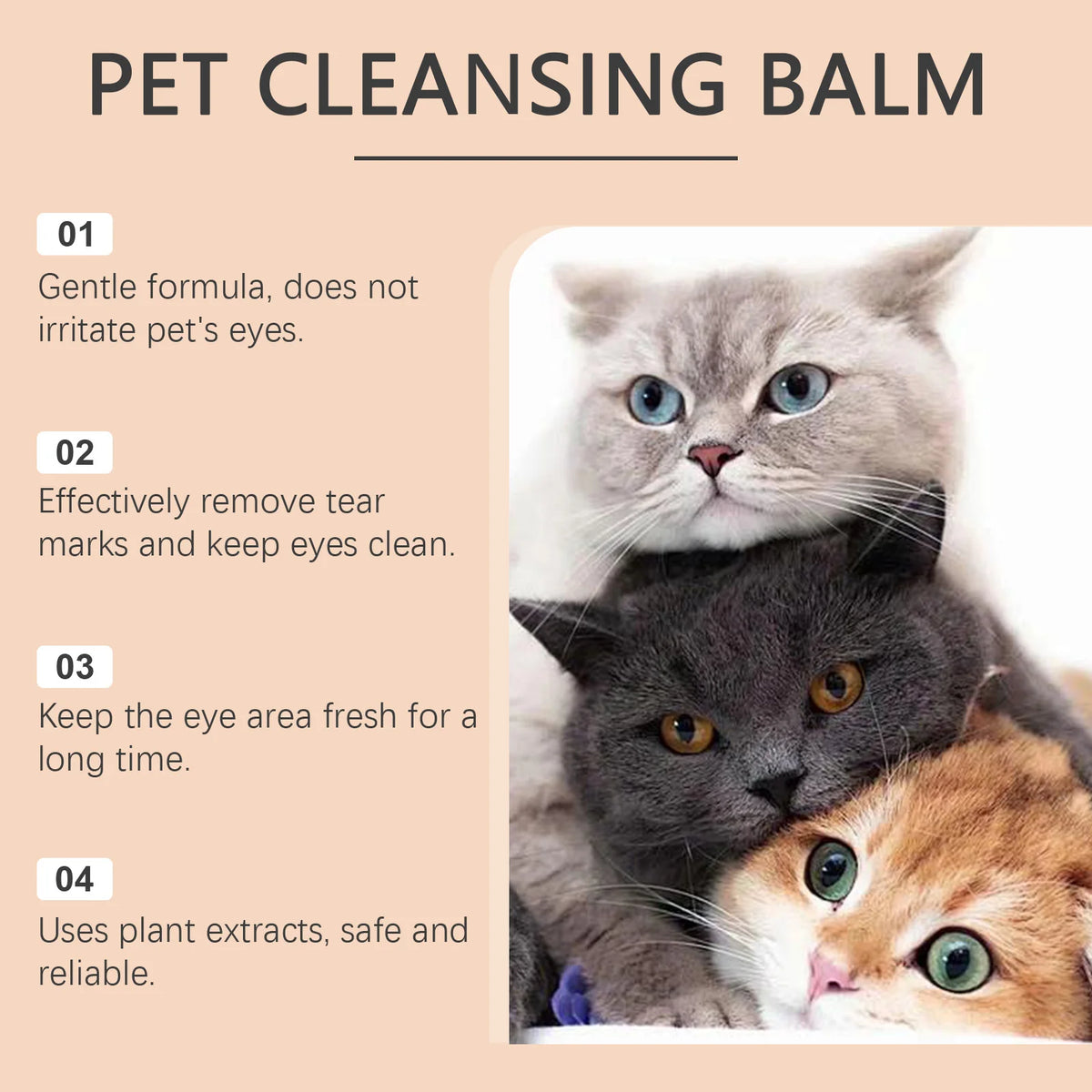 Pet Tear Stain Cleansing Balm for Dogs