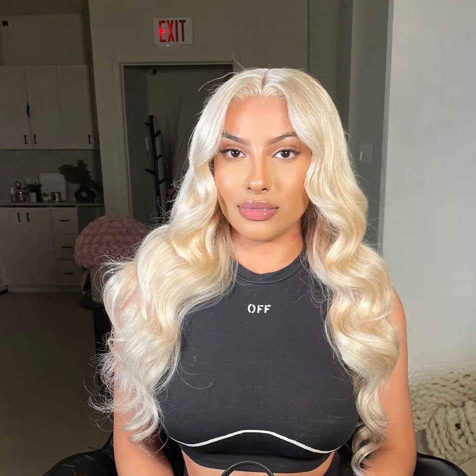 613 Blonde Body Wave Human Hair Lace Front Wig – 13x4 & 13x6 HD Lace | 180% & 220% Density | 18–38 Inches