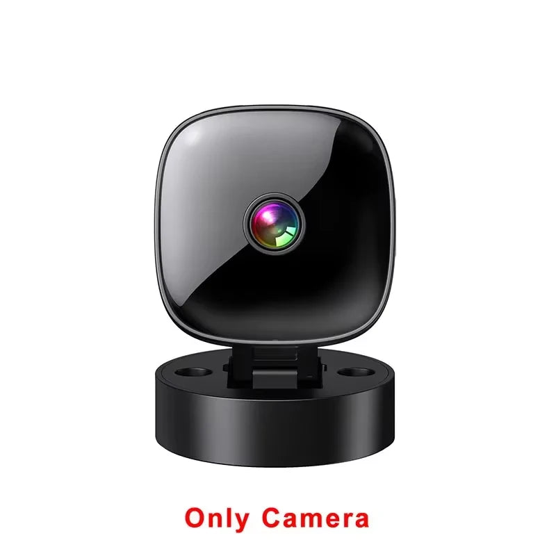 S1 Mini 1080P WiFi Security Camera | 360° Rotatable | Night Vision | Motion Detection | Battery & Plug-in | Black