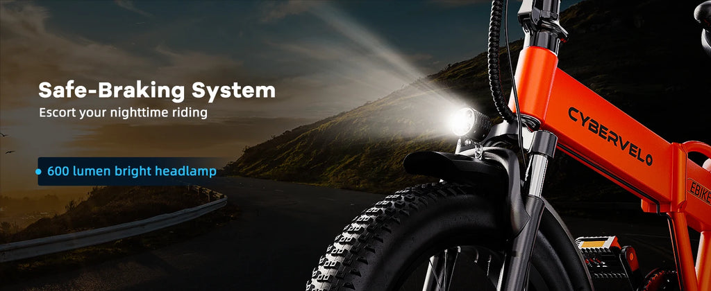 Cybervelo Foldable Fat Tire Electric Bike – 1000W
