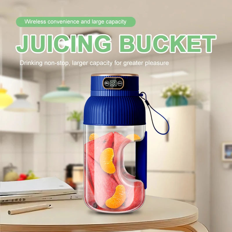 1000ML Portable USB Juicer Blender – 18W | Auto Pulp Ejection | Citrus & Smoothie | USB Rechargeable