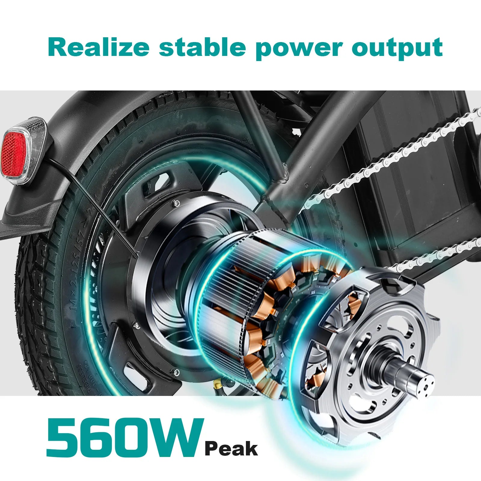 14-Inch Folding Electric Bike – 560W Motor, Removable 48V Battery