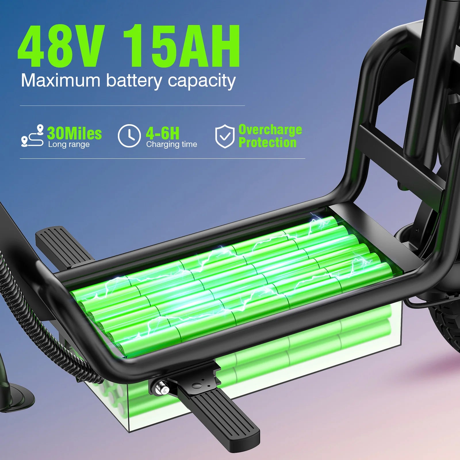 14-Inch Folding Electric Bike with Basket – 48V