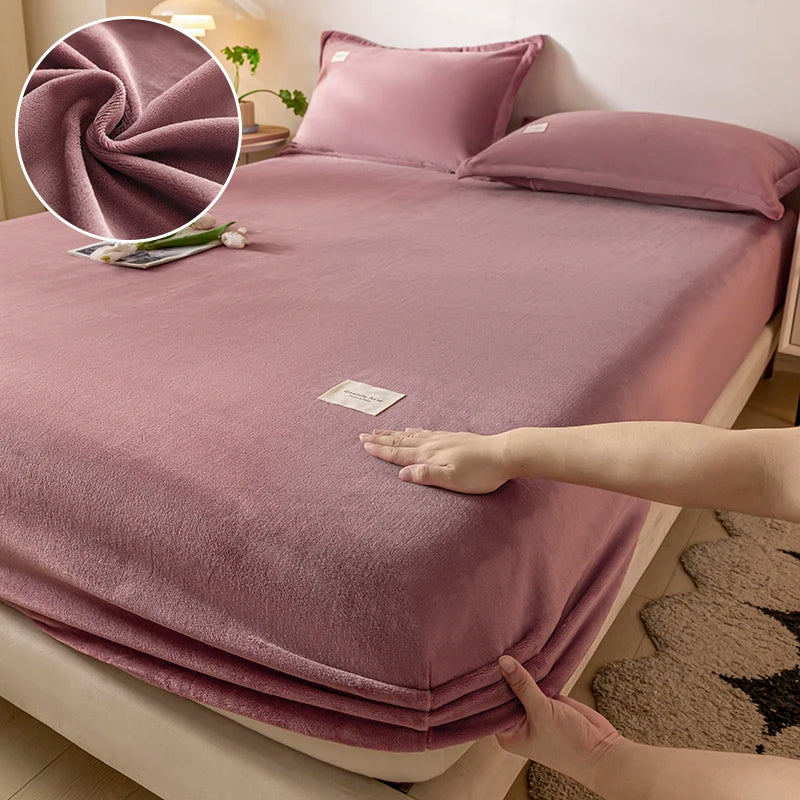 Velvet Thermal Mattress Cover – Plush Winter Bed Cover in Multiple Sizes