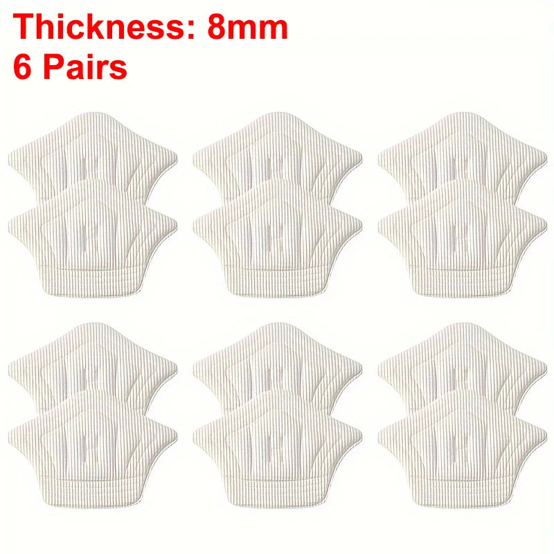 Memory Foam Heel Pad Insoles – Self-Adhesive, Trimmable, 4mm & 8mm | Black & Beige | 3, 6 or 30 Pairs