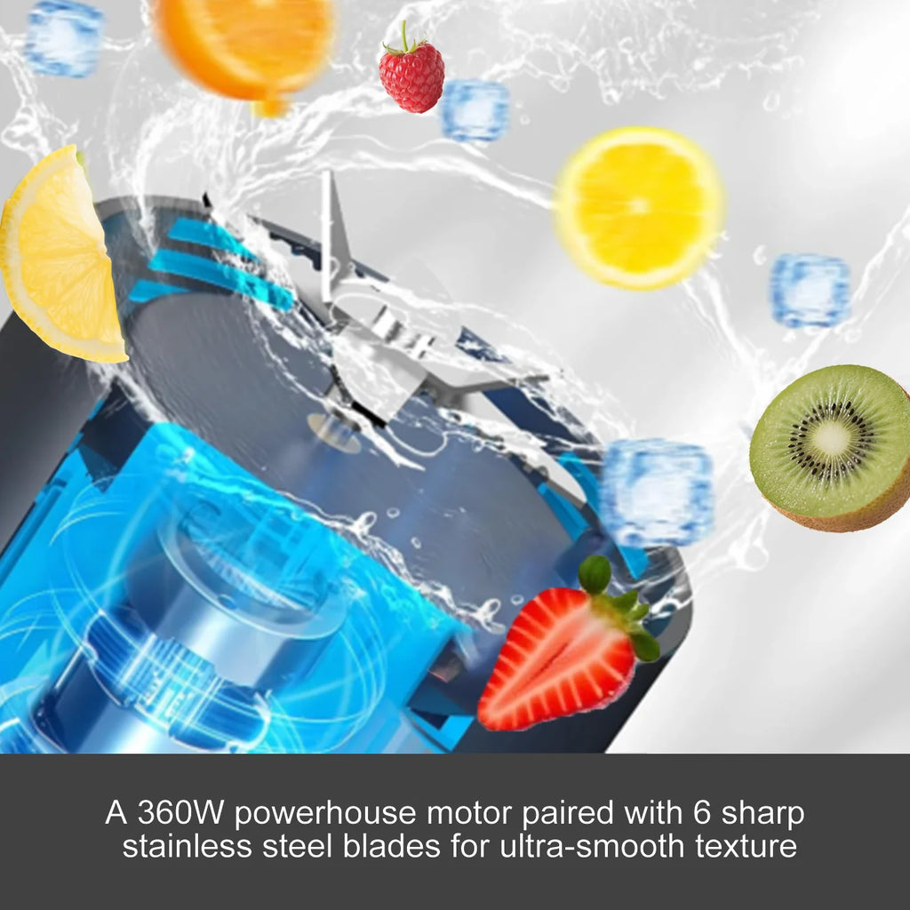 KIRAINAFLY HD-11 Portable Blender – 700ml USB Rechargeable Smoothie Maker for Travel & Gym