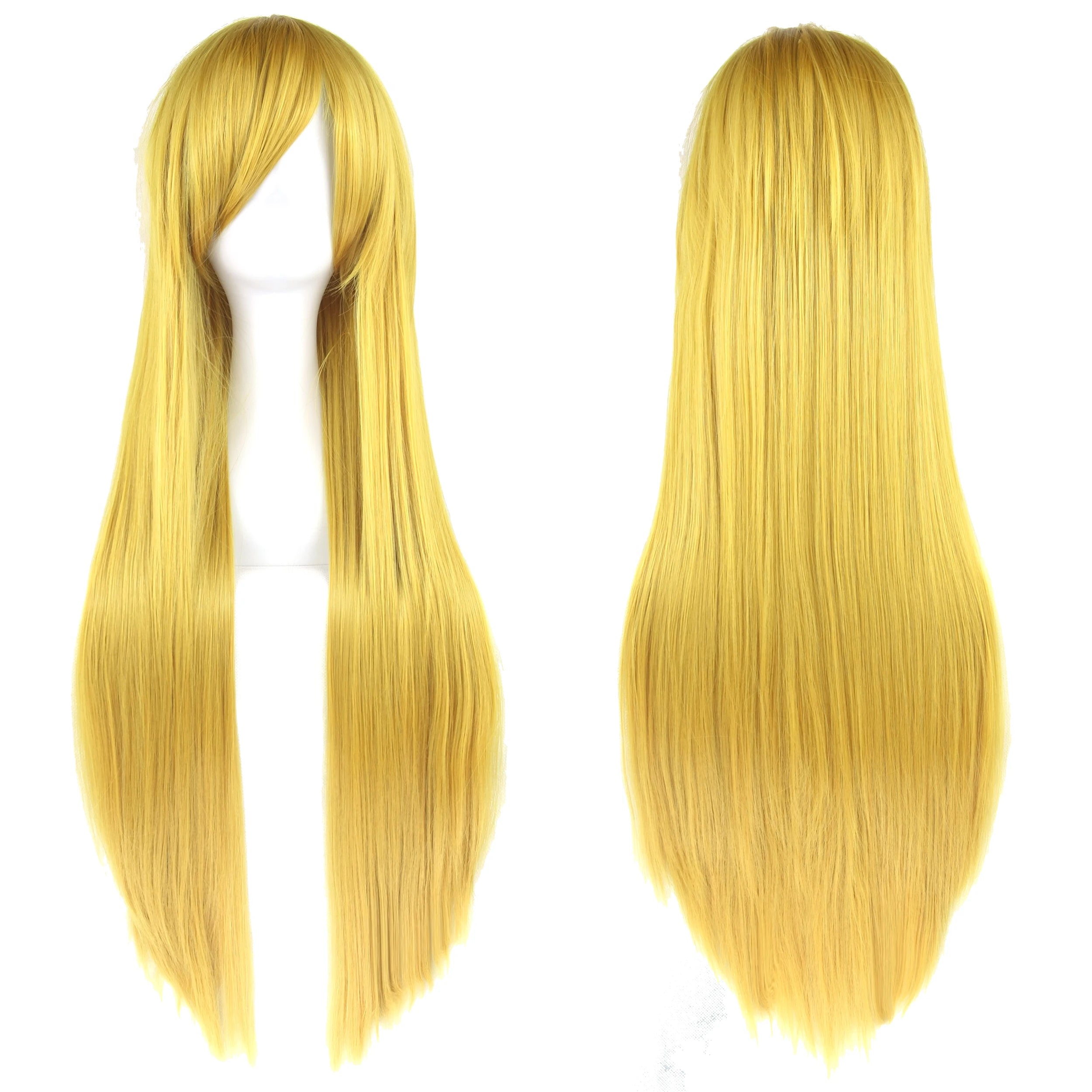 32" Long Straight Cosplay Wig – Heat Resistant Synthetic Hair, 120% Density | 36 Colors | Anime, Halloween & Party