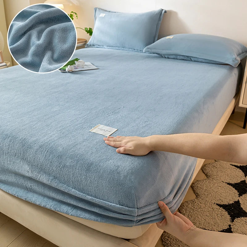 Velvet Thermal Mattress Cover – Plush Winter Bed Cover in Multiple Sizes