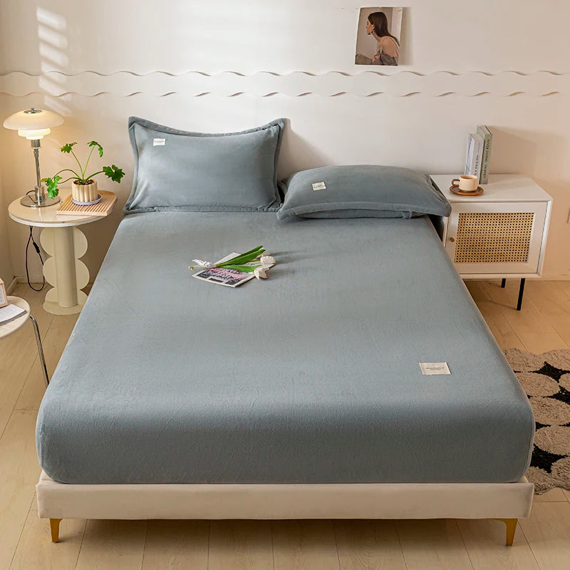 Velvet Thermal Mattress Cover – Plush Winter Bed Cover in Multiple Sizes
