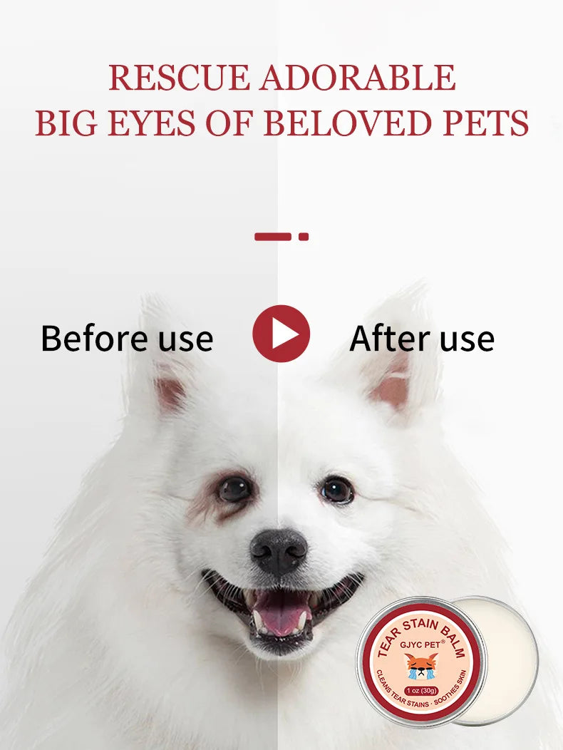 Pet Tear Stain Cleansing Balm for Dogs & Cats