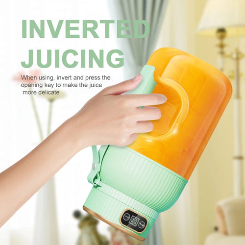 1000ML Portable USB Juicer Blender – 18W | Auto Pulp Ejection | Citrus & Smoothie | USB Rechargeable