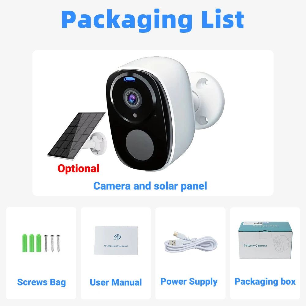 2K 5MP Solar & Battery Wireless Security Camera – Color Night Vision