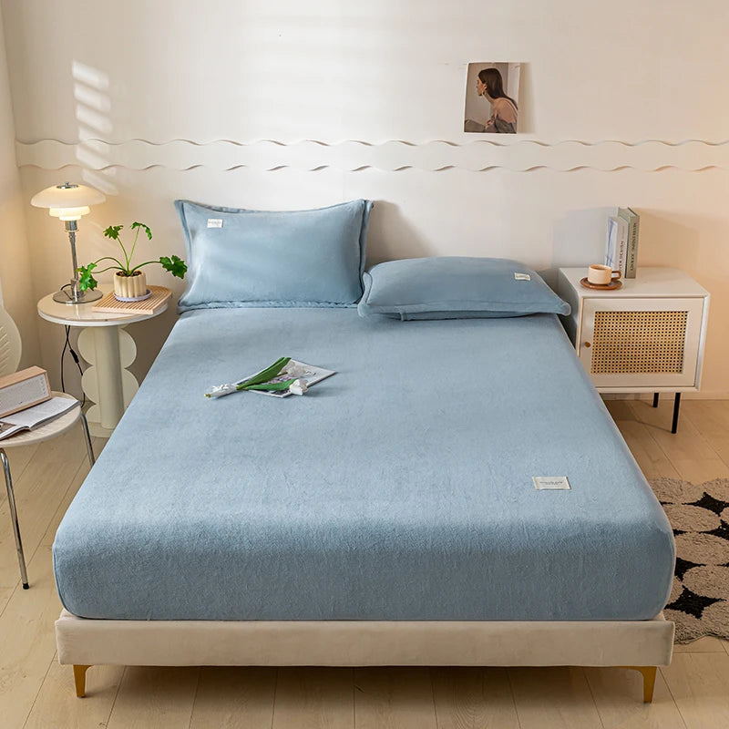 Velvet Thermal Mattress Cover – Plush Winter Bed Cover in Multiple Sizes